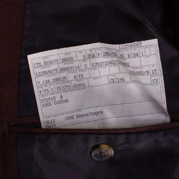 YVES SAINT LAURENT RIVE GAUCHE Brown Cotton Wide Lapel Sports Coat - Picture 9 of 9